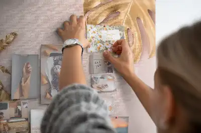 Tablica korkowa Złote liście tropikalne