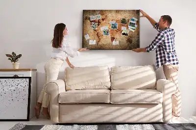 Tablica korkowa Stara mapa świata