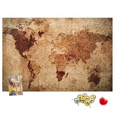 Tablica korkowa Stara mapa świata