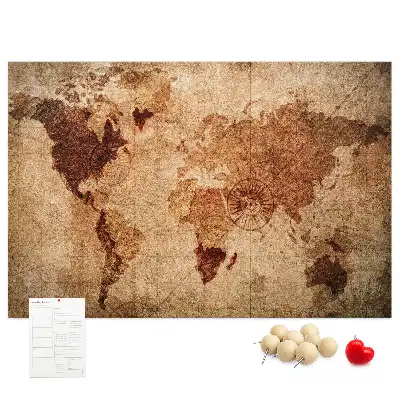 Tablica korkowa Stara mapa świata