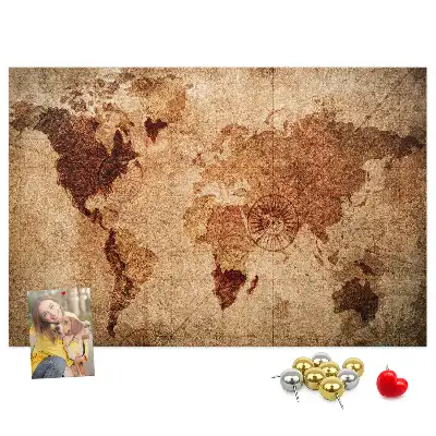 Tablica korkowa Stara mapa świata