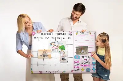 Tablica korkowa ozdobna Miesięczny planer