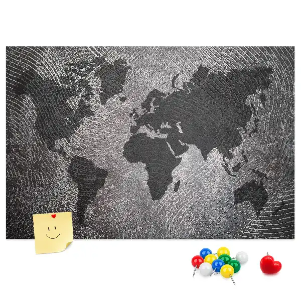 Tablica korkowa Mapa świata beton