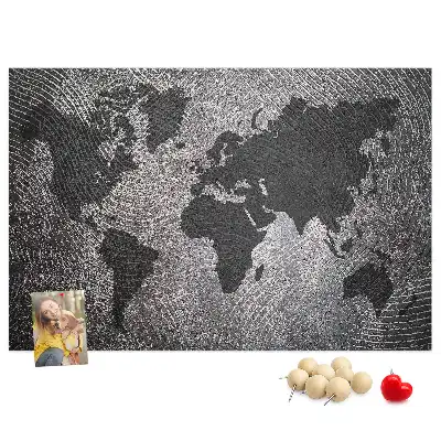 Tablica korkowa Mapa świata beton