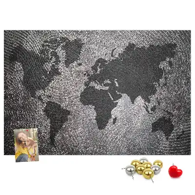 Tablica korkowa Mapa świata beton