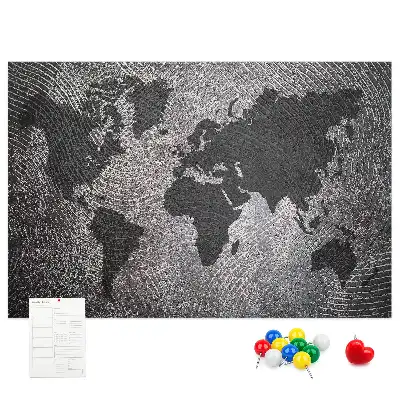 Tablica korkowa Mapa świata beton