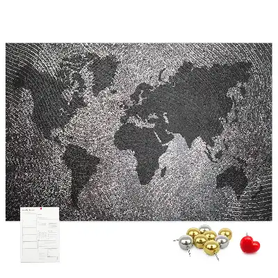 Tablica korkowa Mapa świata beton