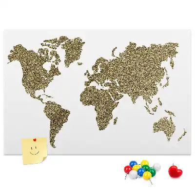 Tablica korkowa kontynentalna mapa świata