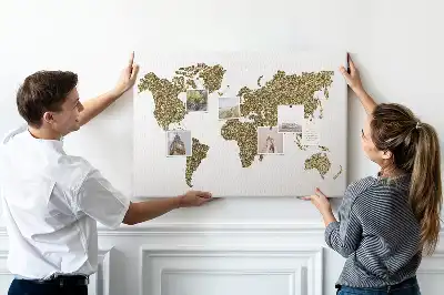 Tablica korkowa kontynentalna mapa świata