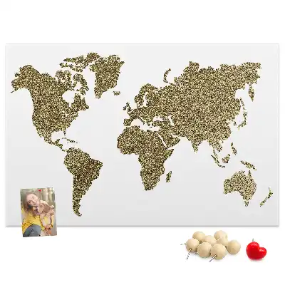Tablica korkowa Mapa świata