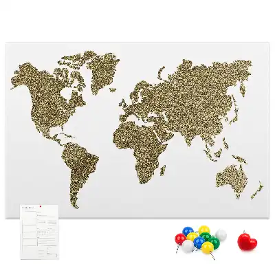 Tablica korkowa Mapa świata