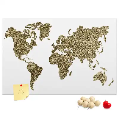 Tablica korkowa kontynentalna mapa świata