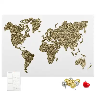 Tablica korkowa Mapa świata