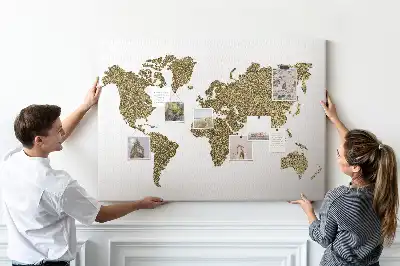 Tablica korkowa kontynentalna mapa świata