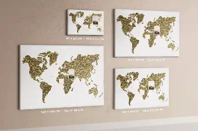 Tablica korkowa Mapa świata