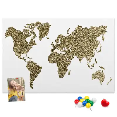 Tablica korkowa Mapa świata