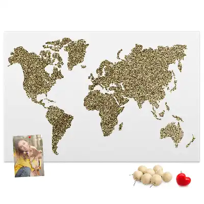 Tablica korkowa Mapa świata