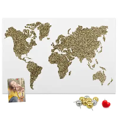 Tablica korkowa kontynentalna mapa świata