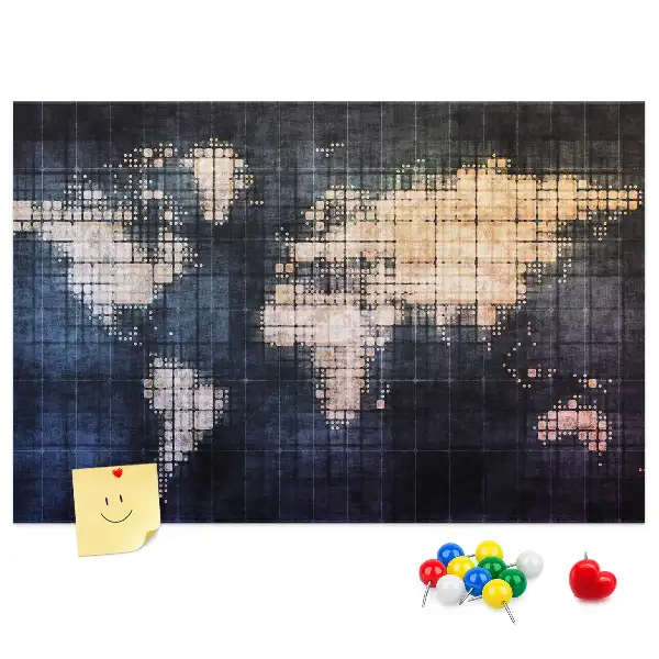 Tablica korkowa ozdobna Abstrakcja mapa świata