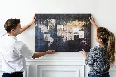Tablica korkowa ozdobna Abstrakcja mapa świata