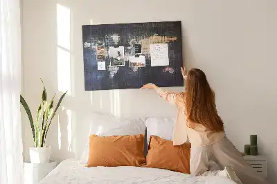 Tablica korkowa ozdobna Abstrakcja mapa świata
