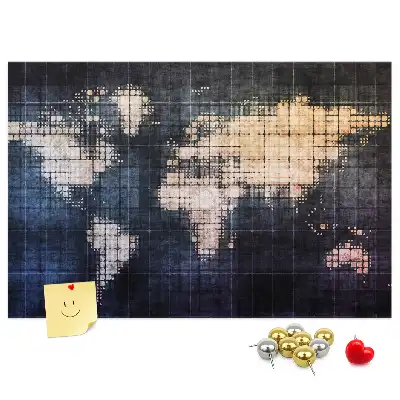 Tablica korkowa ozdobna Abstrakcja mapa świata