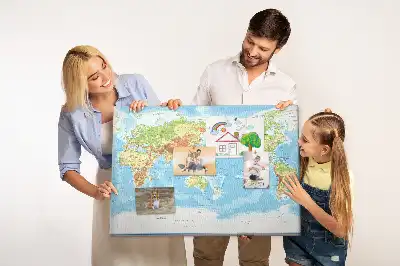 Korkowa tablica Fizyczna mapa świata