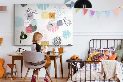 Tablica korkowa dla dzieci Geometryczny wzór