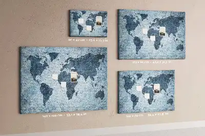 Ozdobna tablica korkowa mapy świata