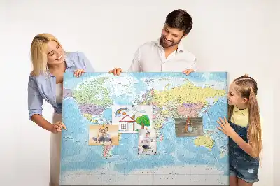 Tablica korkowa Polityczna mapa świata