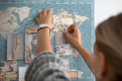 Tablica korkowa ozdobna Mapa świata vintage
