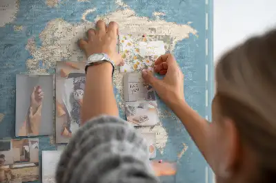 Tablica korkowa ozdobna Mapa świata vintage