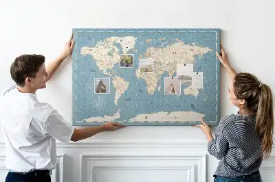 Tablica korkowa ozdobna Klasyczny atlas z dawnych lat