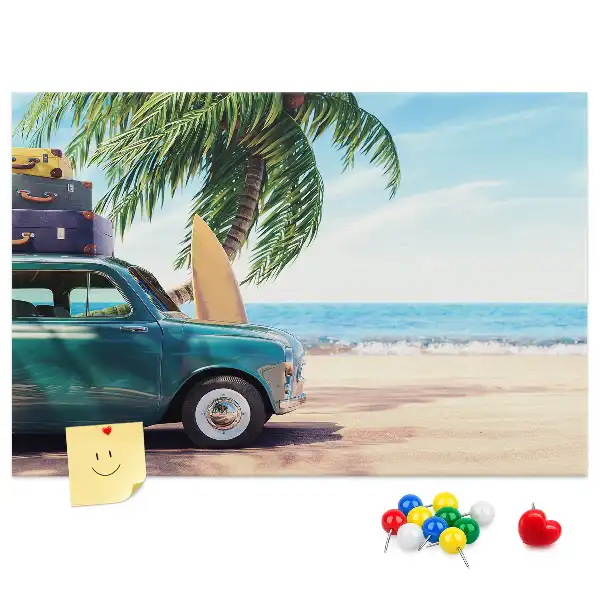 Korkowa tablica Wakacyjna plaża