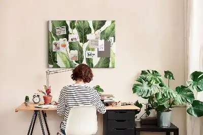 Ozdobna tablica korkowa w liście palmowe