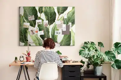 Ozdobna tablica korkowa w liście palmowe