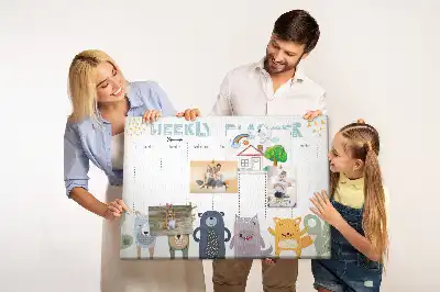 Tablica korkowa dla dzieci tygodniowy planer