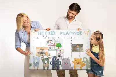 Tablica korkowa dla dzieci tygodniowy planer