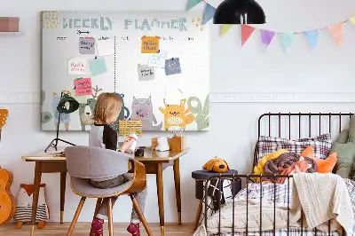Tablica korkowa dla dzieci tygodniowy planer