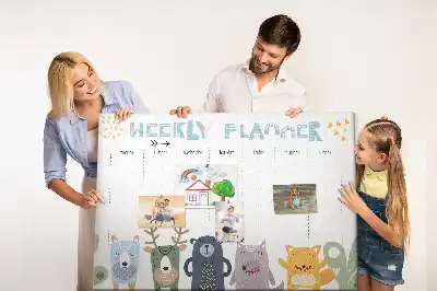 Tablica korkowa dla dzieci tygodniowy planer