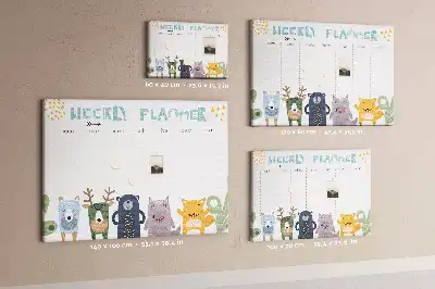 Tablica korkowa dla dzieci tygodniowy planer