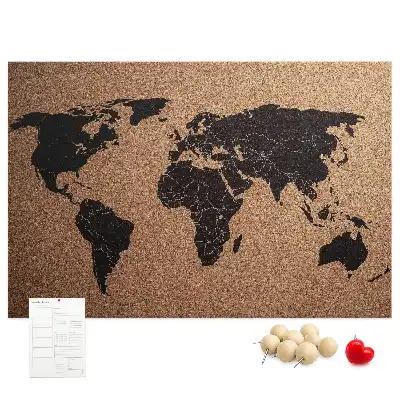 Tablica korkowa ozdobna Mapa świata