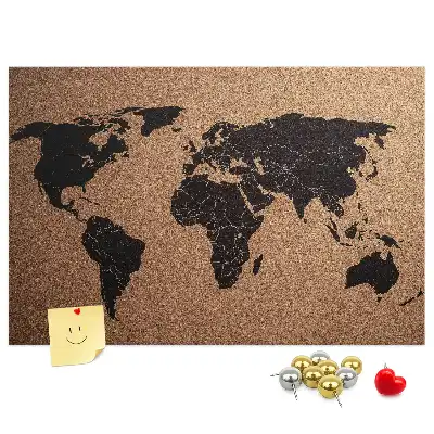 Tablica korkowa ozdobna Mapa świata