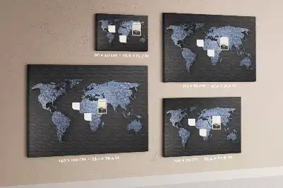Tablica korkowa dla dzieci Mapa świata 3D