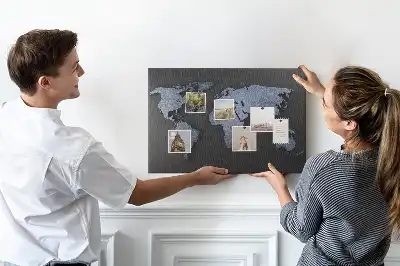 Tablica korkowa dla dzieci Mapa świata 3D