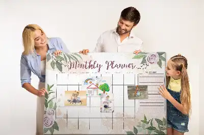 Ozdobna tablica korkowa Różany planer