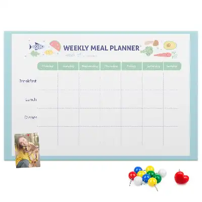 Ozdobna tablica korkowa do kuchni jako organizer menu