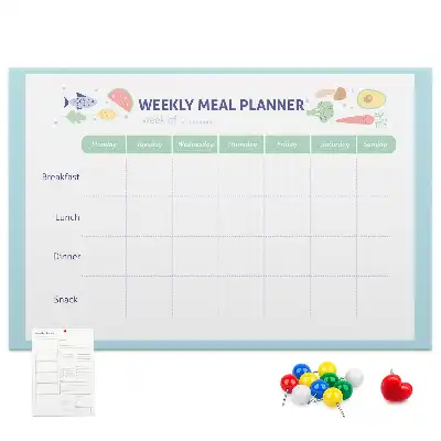 Ozdobna tablica korkowa do kuchni jako organizer menu