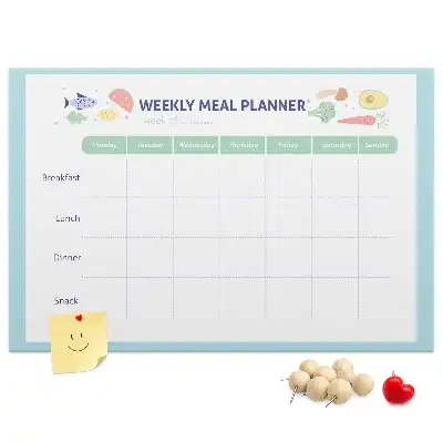 Ozdobna tablica korkowa do kuchni jako organizer menu