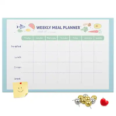 Ozdobna tablica korkowa do kuchni jako organizer menu